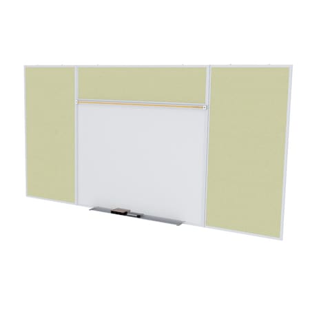 Ghent Combo Whiteboard/Bulletin, Mag Por/Vnyl, Styl E, 4 ft H x 12 ft W, Caramel SPC412E-V-181